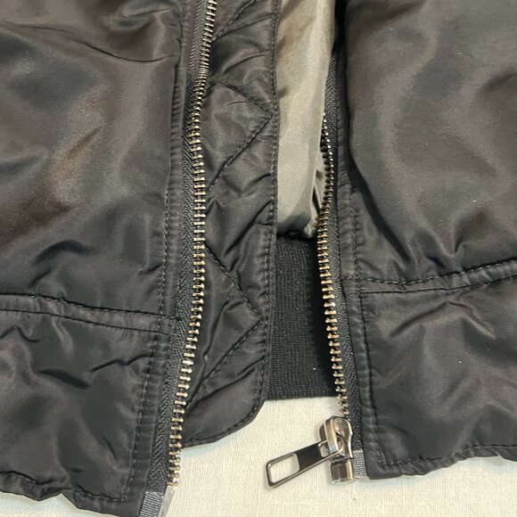 H&M Men's Black Bomber Full Zip Size Small - Picture 5 of 12